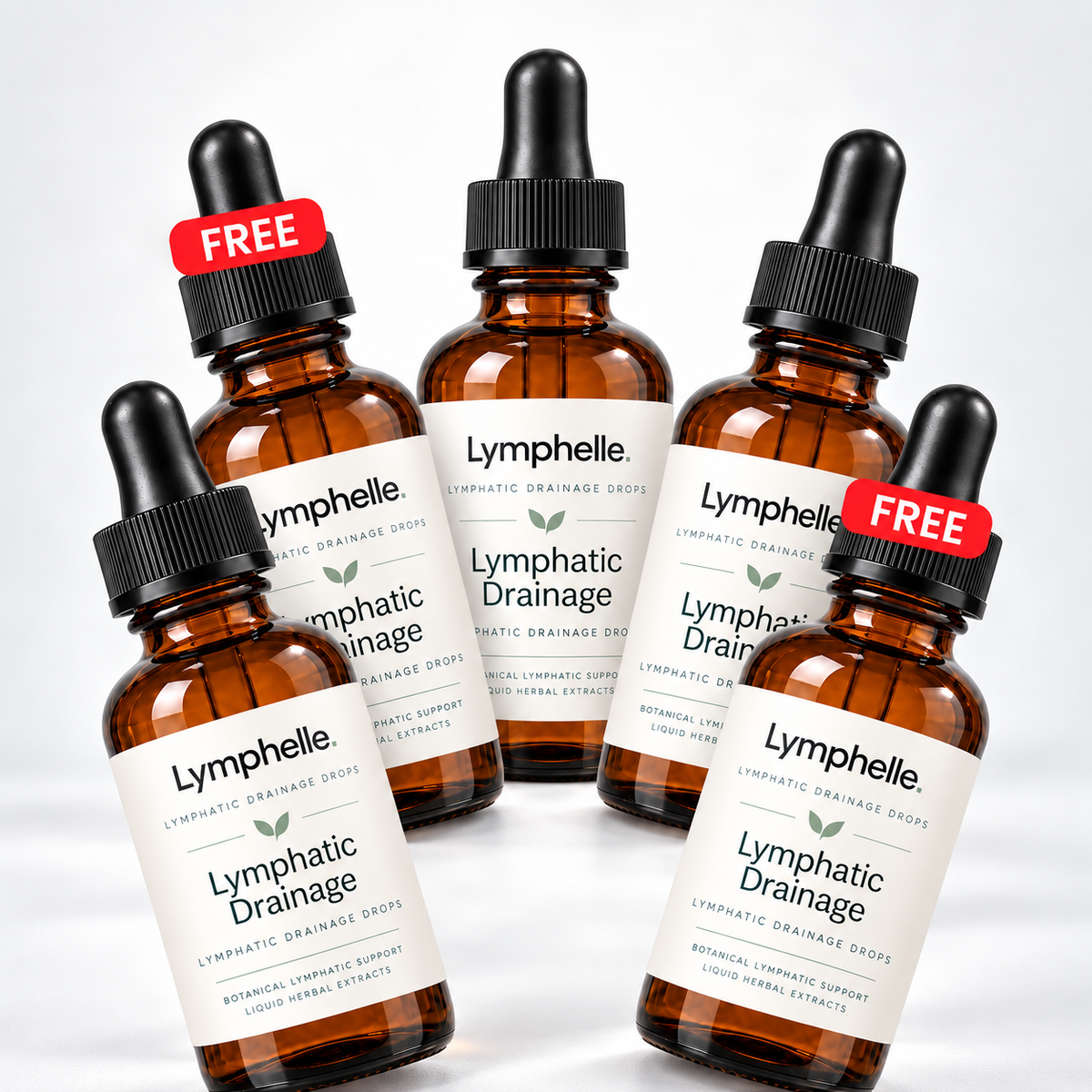 Lymphelle 5 bottle bundle, buy 3 get 2 free